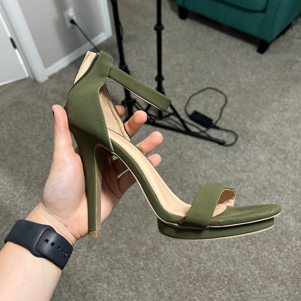 Olive Green Heels